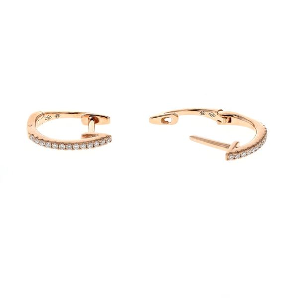 18KT Rose Gold 0.07ctw Diamond Huggie Earrings Harmony Jewellers Grimsby, ON
