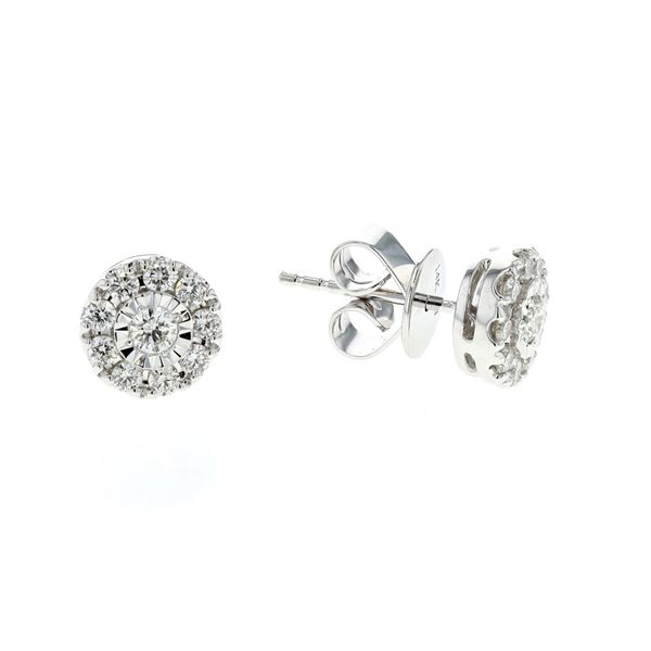 14KT White Gold 0.47ctw Diamond Stud Earrings Harmony Jewellers Grimsby, ON