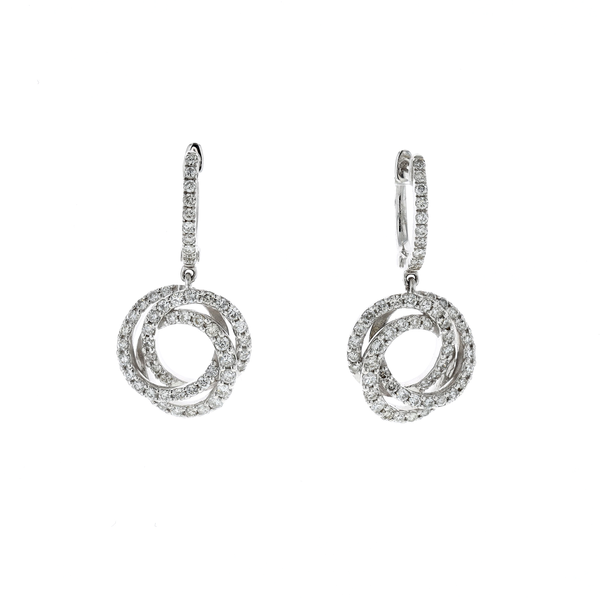 14KT White Gold 1.00ctw Diamond Estate Earrings Harmony Jewellers Grimsby, ON