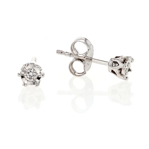 10KT White Gold 0.08ctw Diamond Stud Earrings Harmony Jewellers Grimsby, ON