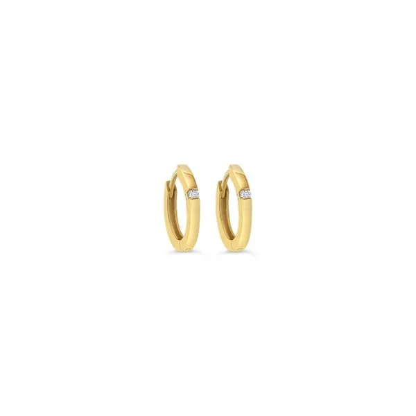 10KT Yellow Gold 0.04ctw Diamond Huggie Earrings Harmony Jewellers Grimsby, ON