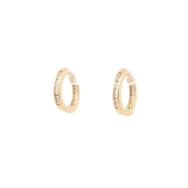 10KT Yellow Gold 0.10ctw Diamond Huggie Earrings Harmony Jewellers Grimsby, ON