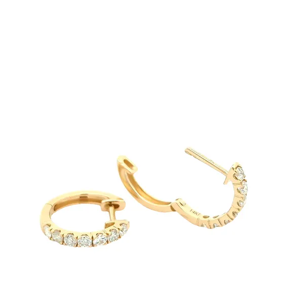 14KT Yellow Gold 0.50ctw Diamond Hoop Earrings Harmony Jewellers Grimsby, ON