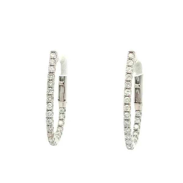 14KT White Gold 0.51ctw Diamond Hoop Earrings Harmony Jewellers Grimsby, ON