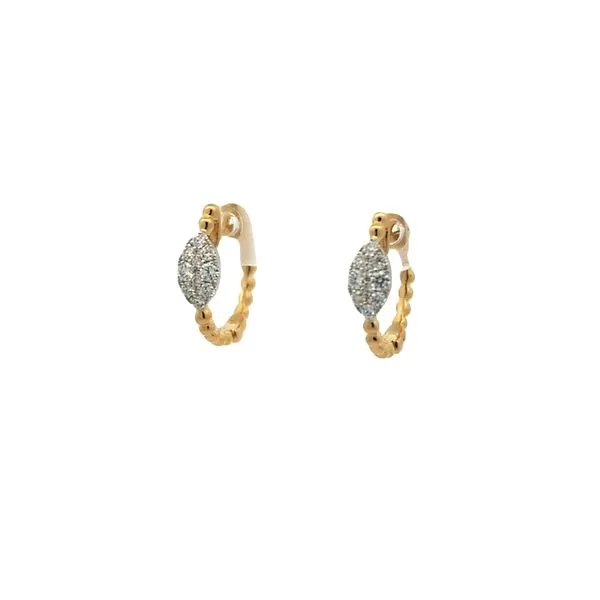 18K Yellow Gold Diamond Hoop Earrings Harmony Jewellers Grimsby, ON