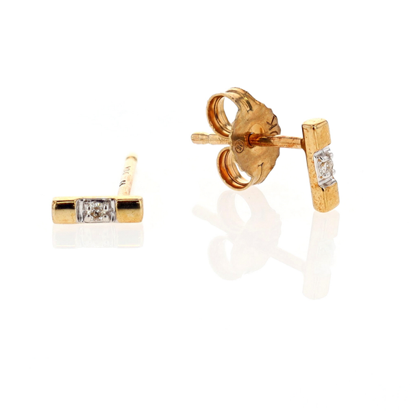 10KT Yellow Gold 0.016ctw Diamond Stud Earrings Harmony Jewellers Grimsby, ON