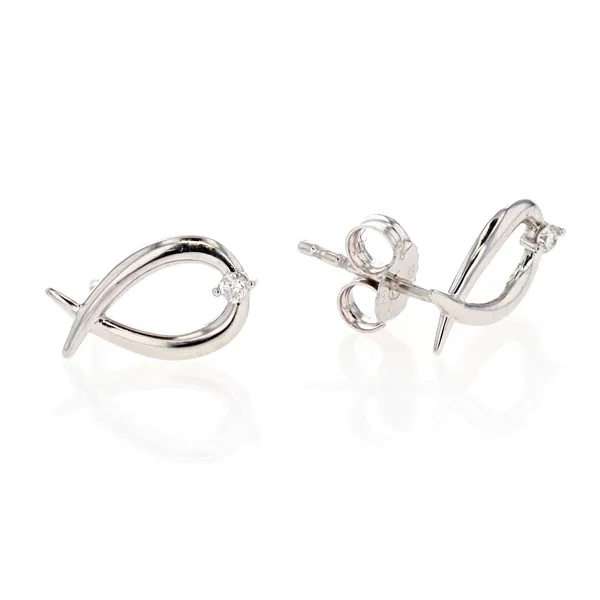 10KT White Gold 0.04ctw Diamond Stud Earrings Harmony Jewellers Grimsby, ON
