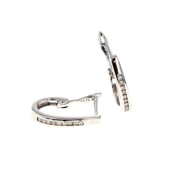 10KT White Gold 0.10ctw Diamond Hoop Earrings Harmony Jewellers Grimsby, ON