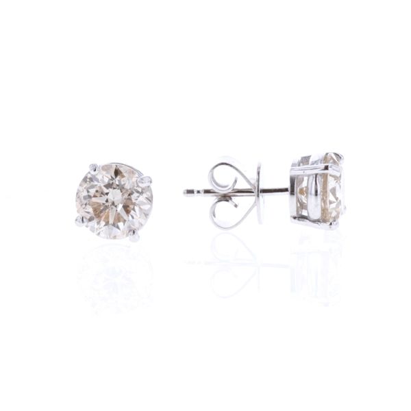 18KT White Gold 2.25ctw Diamond Estate Stud Earrings Harmony Jewellers Grimsby, ON