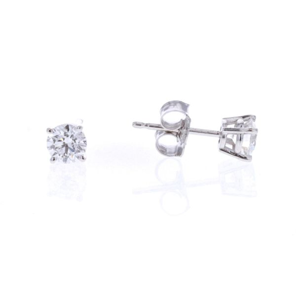 14KT White Gold 0.61ctw Canadian Diamond Estate Stud Earrings Harmony Jewellers Grimsby, ON