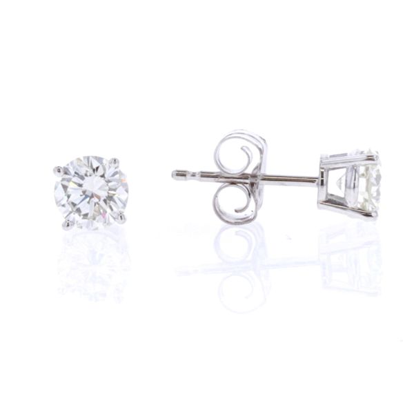 14KT White Gold 0.81ctw Diamond Estate Stud Earrings Harmony Jewellers Grimsby, ON