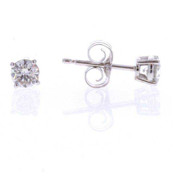 14KT White Gold 0.38ctw Diamond Stud Earrings Harmony Jewellers Grimsby, ON