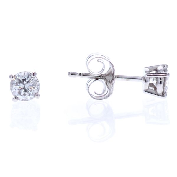 14KT White Gold 0.38ctw Diamond Estate Stud Earrings Harmony Jewellers Grimsby, ON