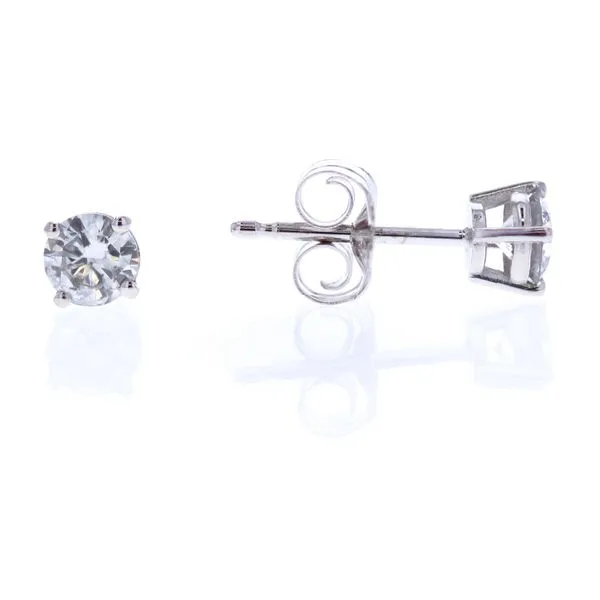 14KT White Gold 0.37ctw Diamond Estate Stud Earrings Harmony Jewellers Grimsby, ON