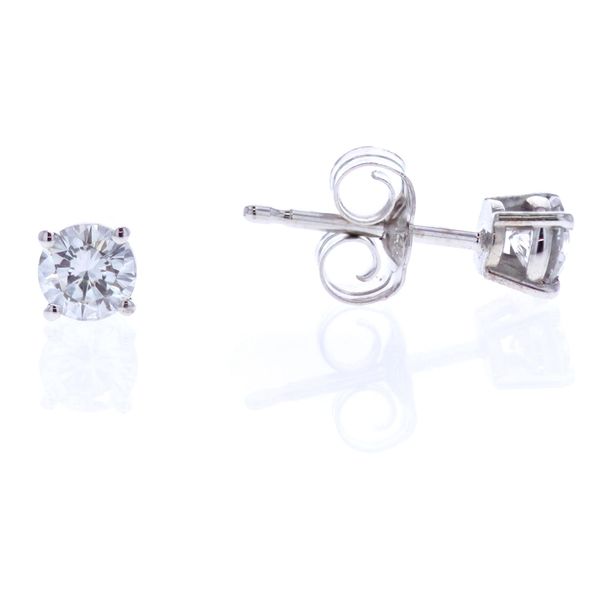 14KT White Gold 0.38ctw Diamond Estate Stud Earrings Harmony Jewellers Grimsby, ON