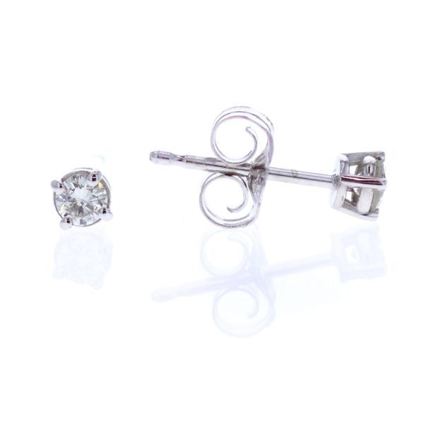 14KT White Gold 0.16ctw Diamond Estate Stud Earrings Harmony Jewellers Grimsby, ON