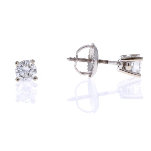 14KT White Gold 0.41ctw Diamond Stud Earrings Harmony Jewellers Grimsby, ON