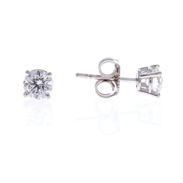 14KT White Gold 0.66ctw Diamond Stud Estate Earrings Harmony Jewellers Grimsby, ON