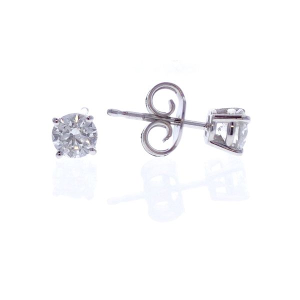 14KT White Gold 0.62ctw Diamond Estate Stud Earrings Harmony Jewellers Grimsby, ON