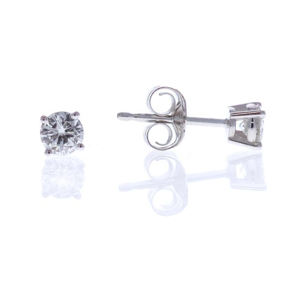14KT White Gold 0.35ctw Diamond Stud Earrings with Diamond Jackets Image 2 Harmony Jewellers Grimsby, ON
