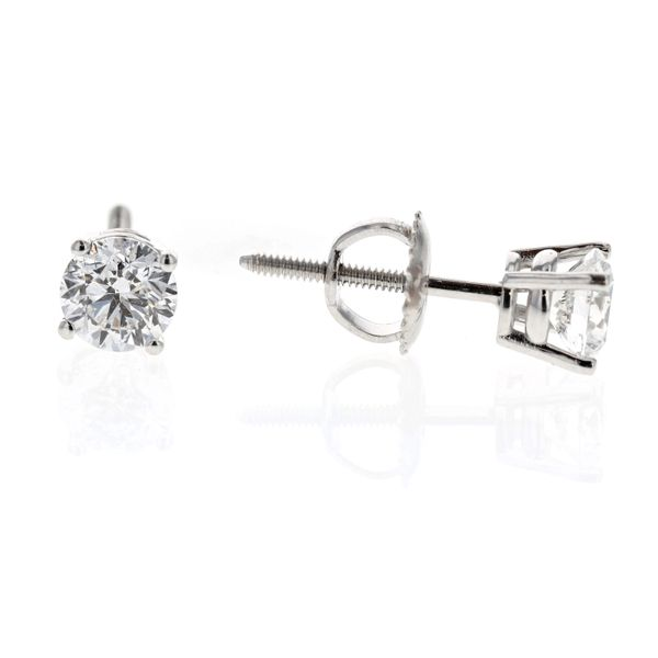18KT White Gold 1.00ctw Canadian Diamond Estate Stud Earrings Harmony Jewellers Grimsby, ON