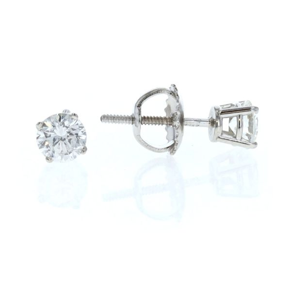 14KT White Gold 0.50ctw Diamond Estate Stud Earrings Harmony Jewellers Grimsby, ON