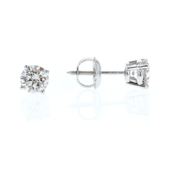 14KT White Gold 0.34ctw Diamond Estate Stud Earrings Harmony Jewellers Grimsby, ON