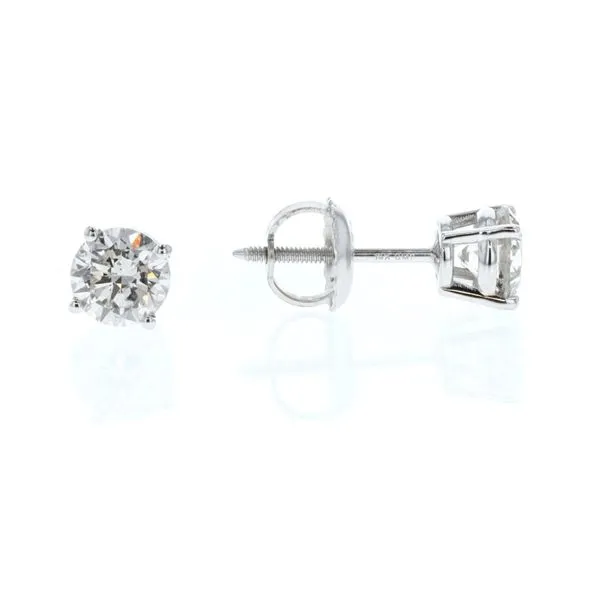 14KT White Gold 0.70ctw Diamond Estate Stud Earrings Harmony Jewellers Grimsby, ON