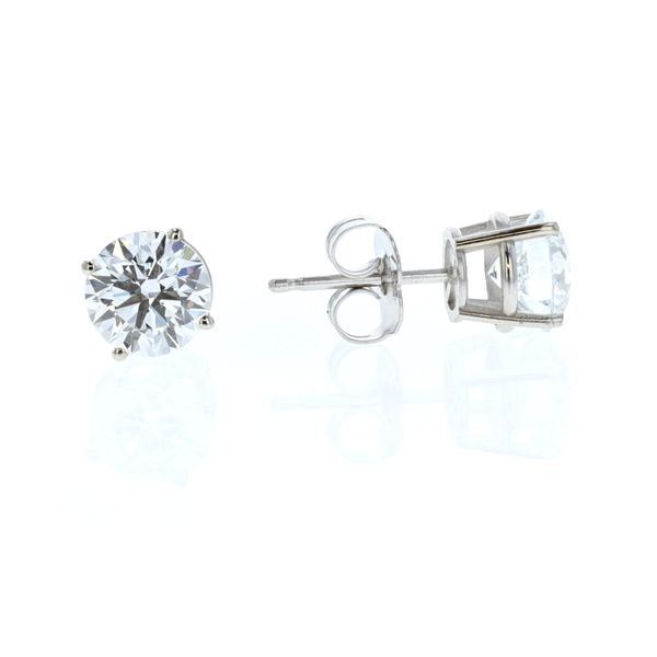 14KT White Gold 2.01ctw Lab-Grown Diamond Estate Stud Earrings Harmony Jewellers Grimsby, ON