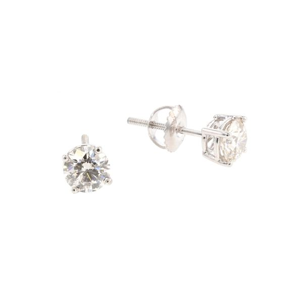 14KT White Gold 1.42ctw Diamond Estate Stud Earrings Harmony Jewellers Grimsby, ON