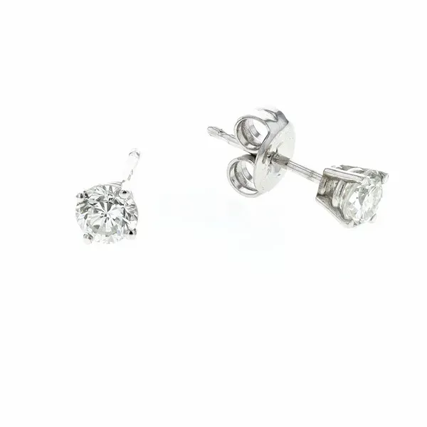 14KT White Gold 0.50ctw Diamond Estate Stud Earrings Harmony Jewellers Grimsby, ON