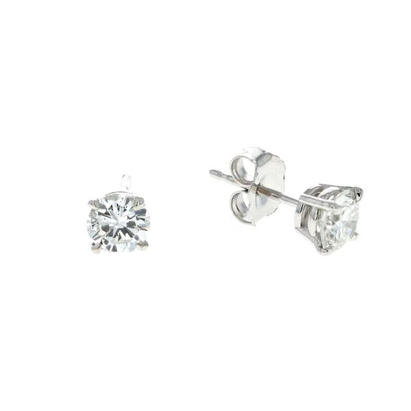 14KT White Gold 0.87ctw Diamond Estate Stud Earrings Harmony Jewellers Grimsby, ON