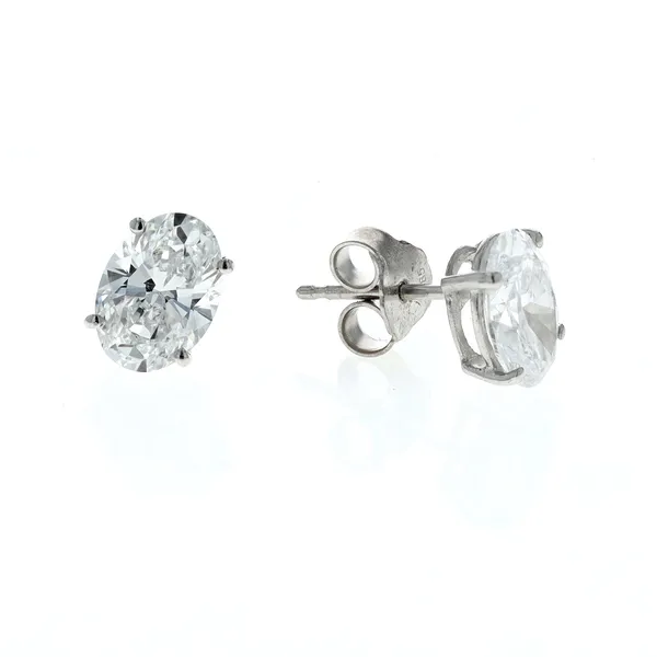 14KT White Gold 2.08ctw Lab-Grown Diamond Estate Stud Earrings Image 2 Harmony Jewellers Grimsby, ON