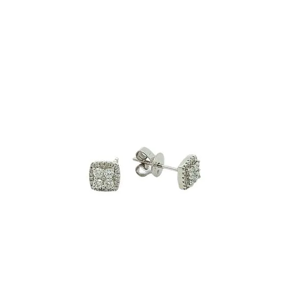 18KT White Gold 0.30ctw Diamond Estate Stud Earrings Harmony Jewellers Grimsby, ON