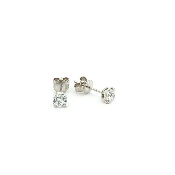 18KT White Gold 1.00ctw Diamond Estate Stud Earrings Harmony Jewellers Grimsby, ON