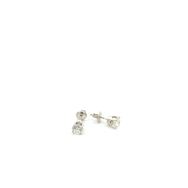 14KT White Gold 1.00ctw Diamond Estate Stud Earrings Harmony Jewellers Grimsby, ON