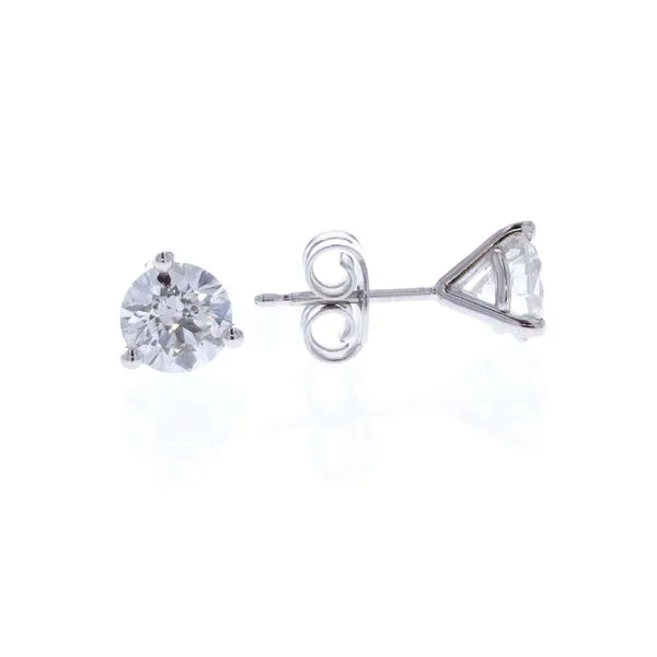 14KT White Gold 1.40ctw Diamond Estate Stud Earrings Harmony Jewellers Grimsby, ON