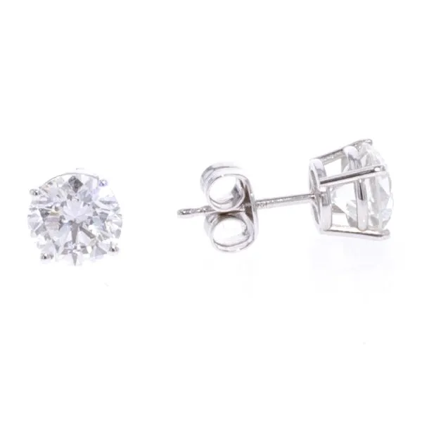 14KT White Gold 2.07ctw Diamond Estate Stud Earrings Harmony Jewellers Grimsby, ON