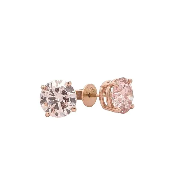 14KT Rose Gold 3.02ctw Lab Grown Pink Diamond Stud Earrings Harmony Jewellers Grimsby, ON