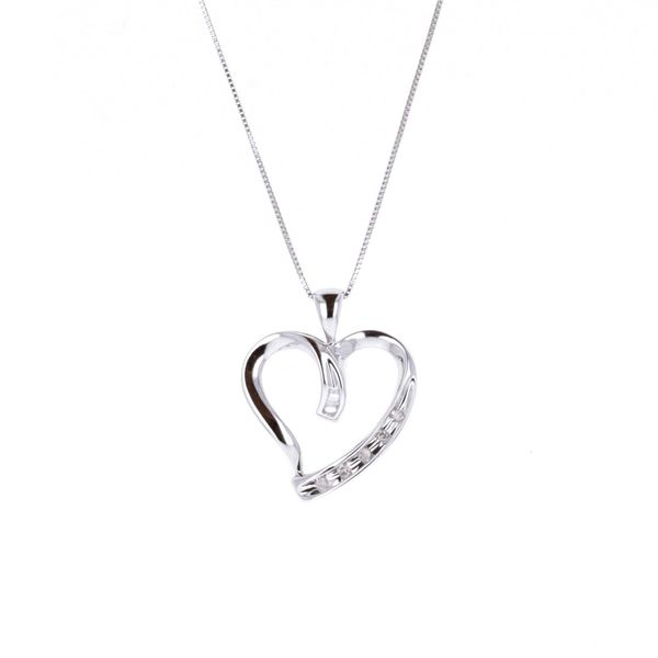 10KT White Gold Heart 0.05ctw Diamond Pendant Harmony Jewellers Grimsby, ON