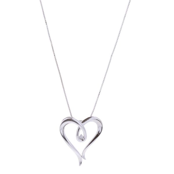 Sterling Silver 0.04ctw Diamond Heart Necklace Harmony Jewellers Grimsby, ON