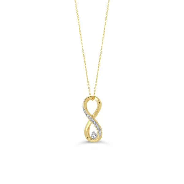 10KT Yellow Gold 0.05ctw Diamond Infinity Necklace Harmony Jewellers Grimsby, ON