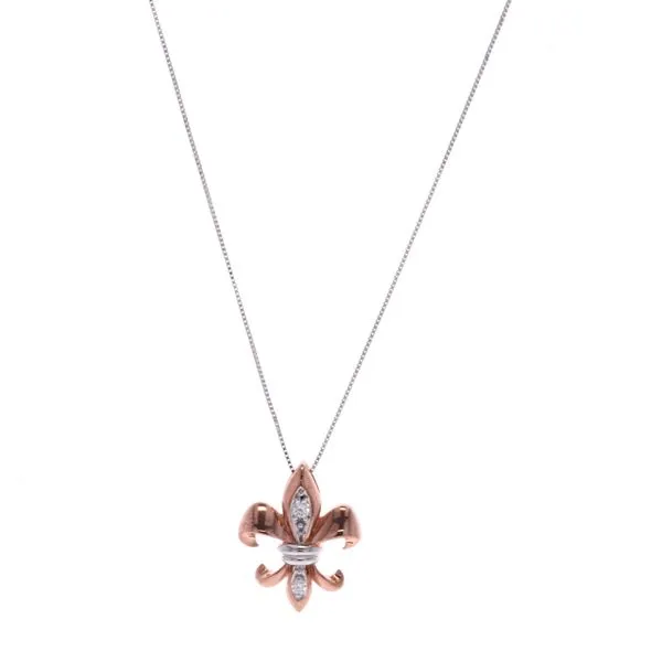 10KT Rose and White Gold 0.05ctw Canadian Diamond Necklace Harmony Jewellers Grimsby, ON