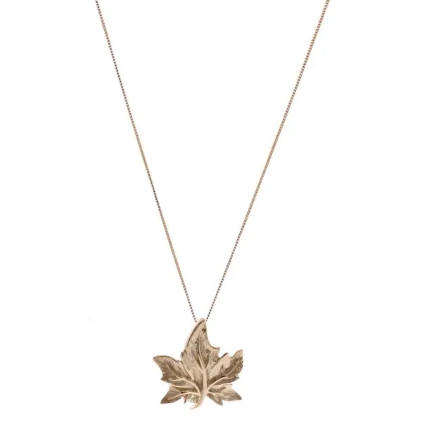 10KT Yellow Gold 0.03ctw Canadian Diamond Maple Leaf Necklace Harmony Jewellers Grimsby, ON