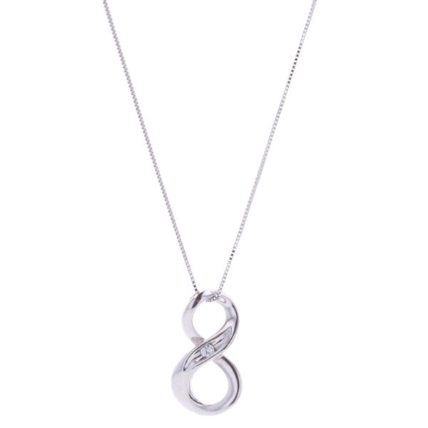 Sterling Silver 0.06ctw Diamond Infinity Necklace Harmony Jewellers Grimsby, ON
