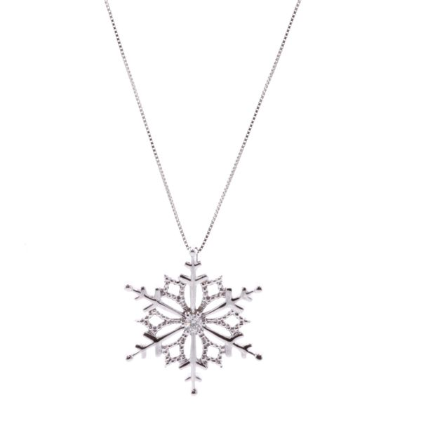 10KT White Gold Snow Flake Diamond Necklace Harmony Jewellers Grimsby, ON