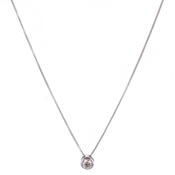 10KT White Gold 0.10ctw Canadian Diamond Necklace Harmony Jewellers Grimsby, ON