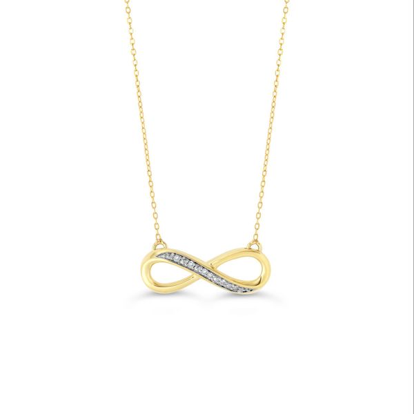 10KT Yellow Gold 0.021ctw Diamond Icicles Infinity Necklace Harmony Jewellers Grimsby, ON