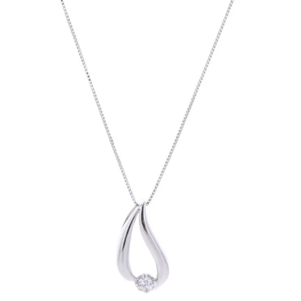 10KT White Gold 0.04ctw Canadian Diamond Necklace Harmony Jewellers Grimsby, ON