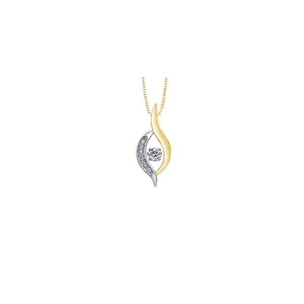 10KT Yellow and White Gold 0.10ctw Canadian Diamond 18